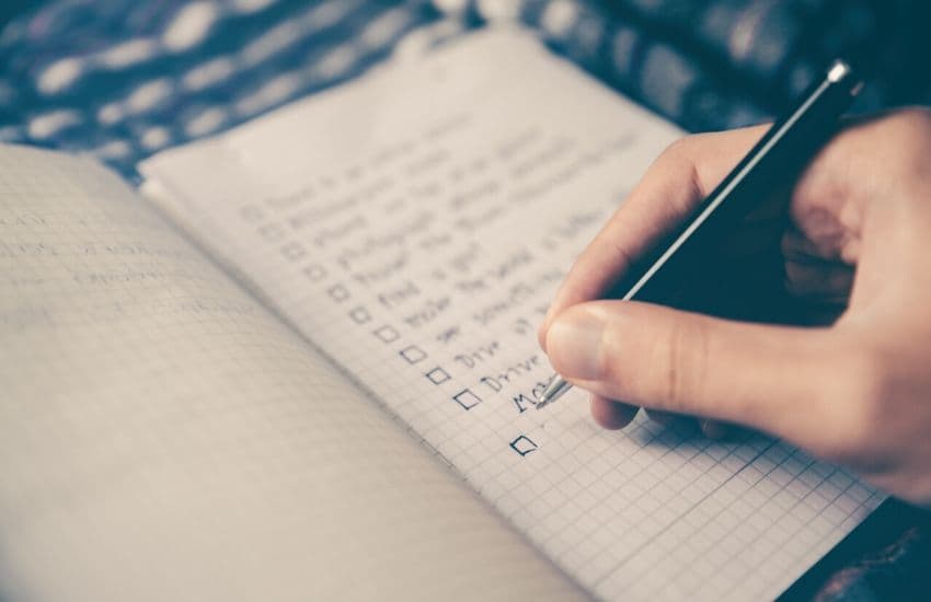 liste à cocher pour un déménagement